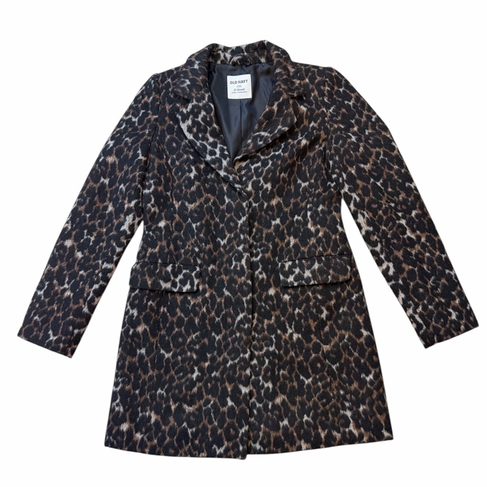 Old Navy Leopard Print Peacoat